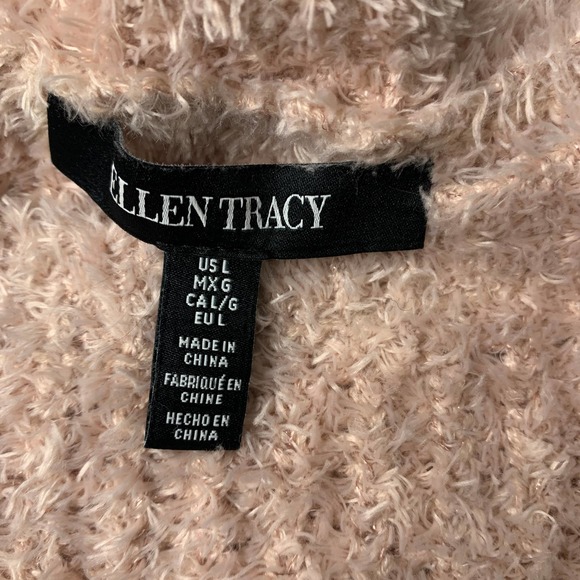 Ellen Tracy Womens Sweater‎ Size Large Pink Long Sleeves Cozy Pullover Crew Neck - Picture 5 of 8